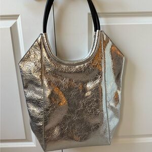 Remi Metallic Shopper Tote